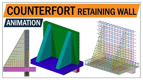 How to build retaining wall || Counterfort retaining wall ...