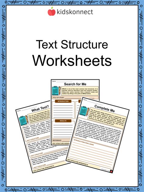 Identifying Text Structure Worksheets