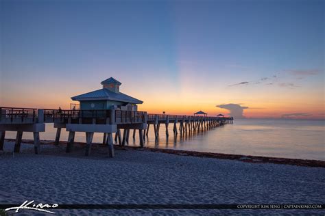 Juno Beach Pier Sunrise at the Pier | Royal Stock Photo