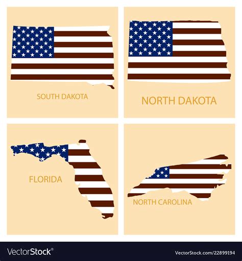 Poster map of united states of america with state Vector Image