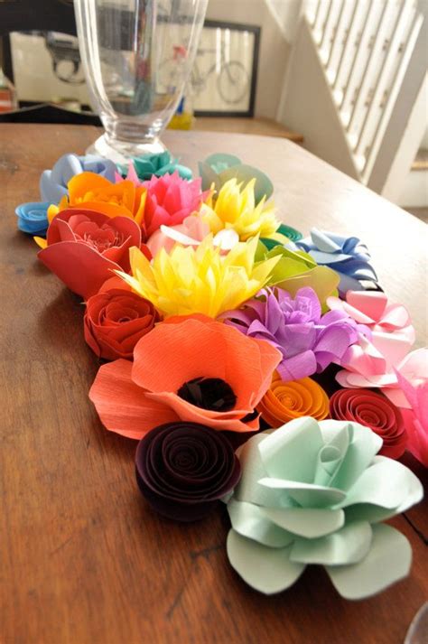 Paper Flowers Wedding Centerpiece, table decor, colorful wedding centerpiece | Best Paper ...