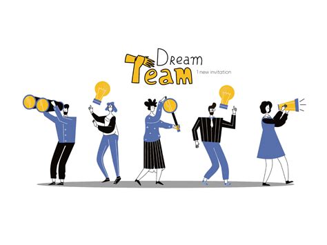 Vector business illustration ,success, dream team work. by NICKVECTOR on Dribbble