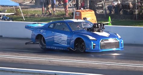 Watch This V8-Swapped Nissan GTR Take No Prisoners At The Drag Strip