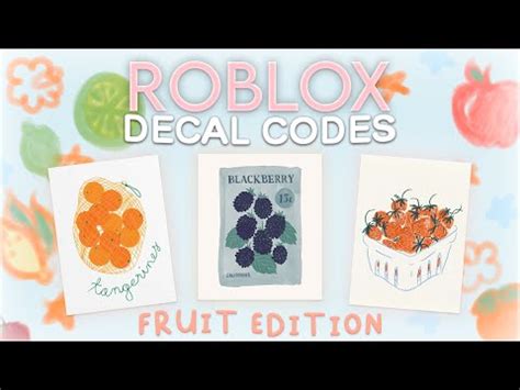 100+ ROBLOX decals but it's FRUIT EDITION! - YouTube