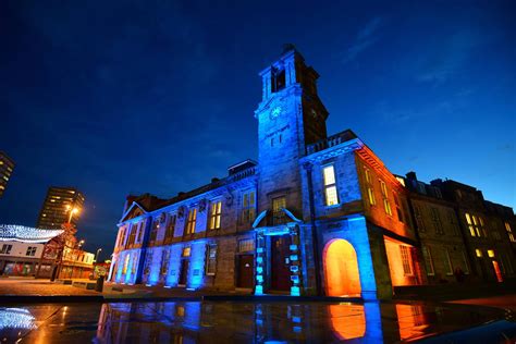 Sunderland landmarks lit up in Hays Travel colours in tribute to John ...