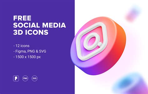 FREE Social Media 3D Icons :: Behance