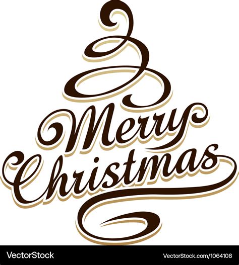 Merry christmas typography Royalty Free Vector Image