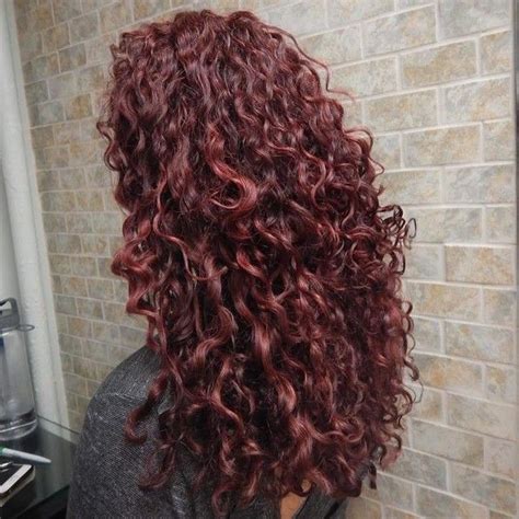 Burgundy Curly Hair, Dyed Curly Hair, Brown Curly Hair, Colored Curly ...