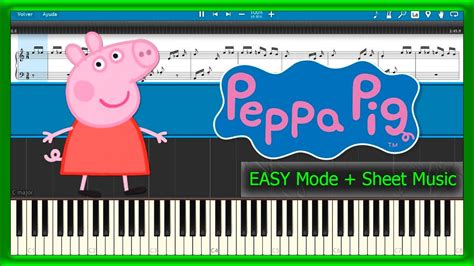 Peppa Pig - Theme Song [EASY Mode + Sheet Music] (Piano Tutorial) - YouTube