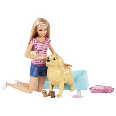 Barbie Newborn Pups Doll & Pets Set