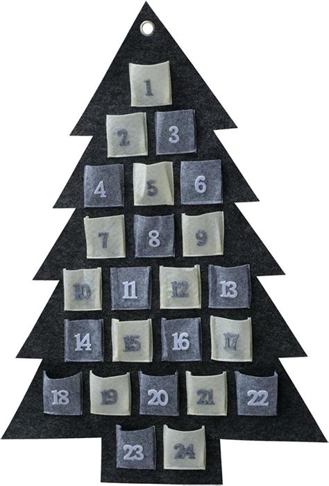 Fabric Advent Calendar Christmas Tree for Filling 69 x 48 cm for ...