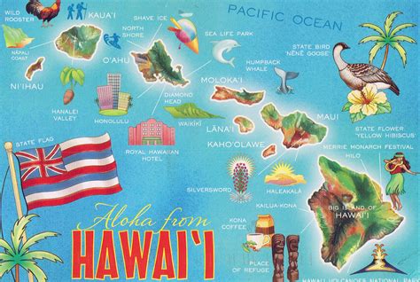 Large tourist map of Hawaii islands | Hawaii state | USA | Maps of the USA | Maps collection of ...