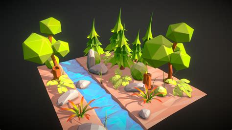 LowPoly Environment Set 001 - Buy Royalty Free 3D model by P3D ...