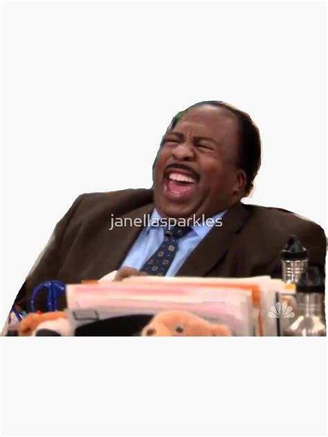 "The Office - Stanley Laughing" Sticker by janellasparkles | Redbubble