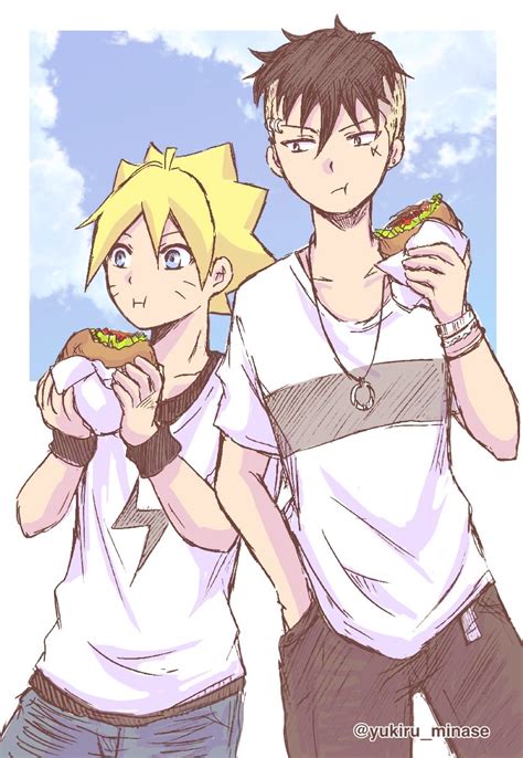 kawaki and boruto eating🍔 - Kawaki club Fan Art (44016869) - Fanpop