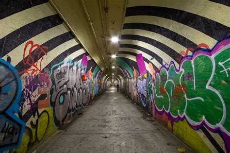 Inside the graffiti-covered 191st Street tunnel, NYC's deepest subway and only underground ...