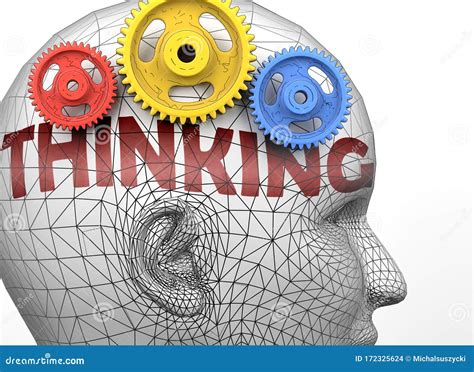 Thinking And Human Mind - Pictured As Word Thinking Inside A Head To Symbolize Relation Between ...