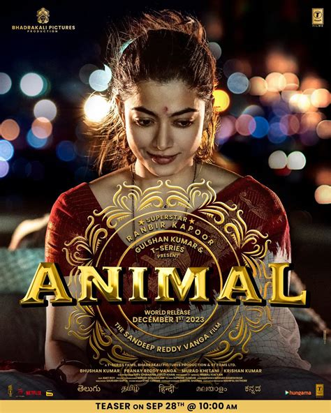 Animal Movie (2023) Cast, Release Date, Story, Budget, Collection, Poster, Trailer, Review