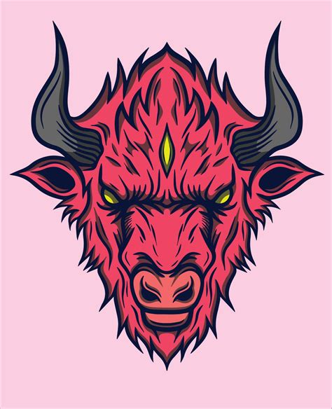 bull head vector 8633153 Vector Art at Vecteezy