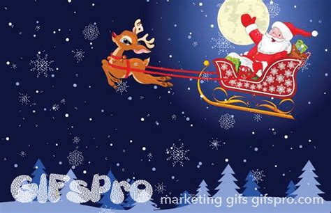 Christmas gifs of Santa in Sled - GIFsPro