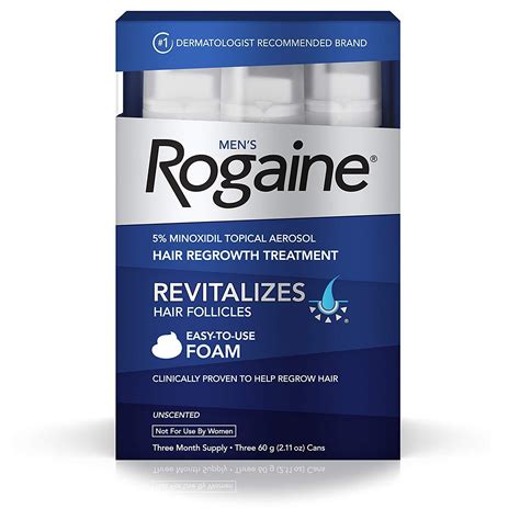 Men Rogaine Foam for Hair Loss and Hair Regrowth,3-Month Supply *Expiry ...