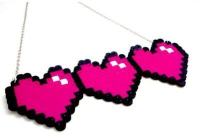 Gamer Hearts 8 Bit Heart Necklace - GeekAlerts