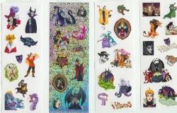 Disney Stickers 4 Strips - Disney Villains