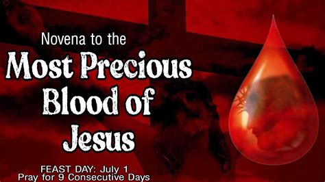 Novena to the Most Precious Blood of Jesus with Litany | Pray for 9 ...