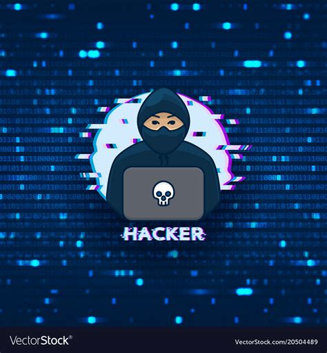 Hacker logo template Royalty Free Vector Image