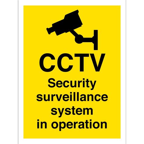 Security Surveillance System In Operation Signs - from Key Signs UK