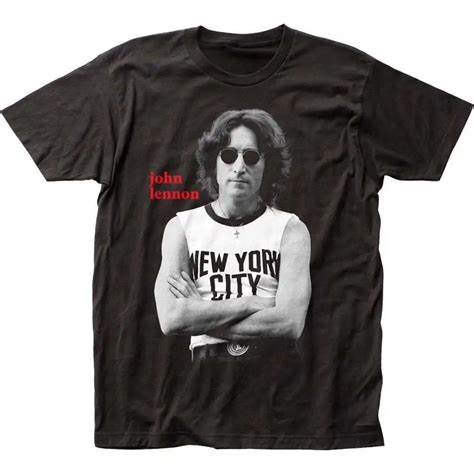 2018 Summer Style T Shirt Authentic John Lennon NYC New York City B&W ...