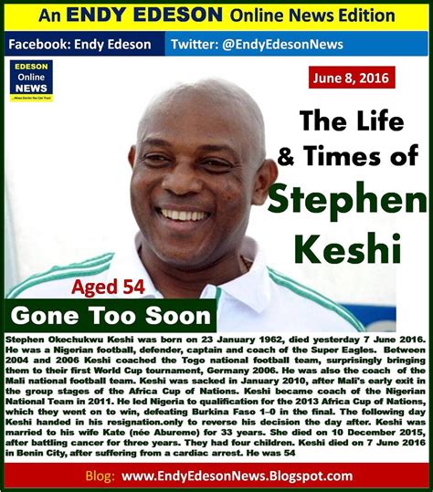 Edeson Online News: BIOGRAPHY: The Life & Times of Stephen Keshi, Gone ...