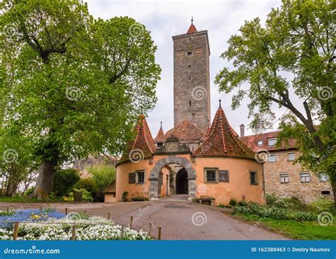 Castle Gate of Rothenburg Ob Der Tauber Old Town Bavaria Germany Stock Image - Image of landmark ...