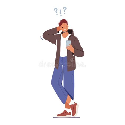 Confused - Teenager Cartoon Intelligent Girl Vector Illustration Stock Illustration ...