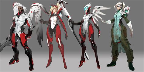 Titan concept art for "The Guardian," that would later become Mercy in Overwatch : r/MercyMains