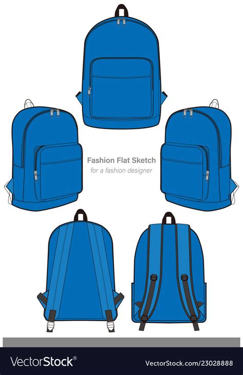 Backpack design template Royalty Free Vector Image