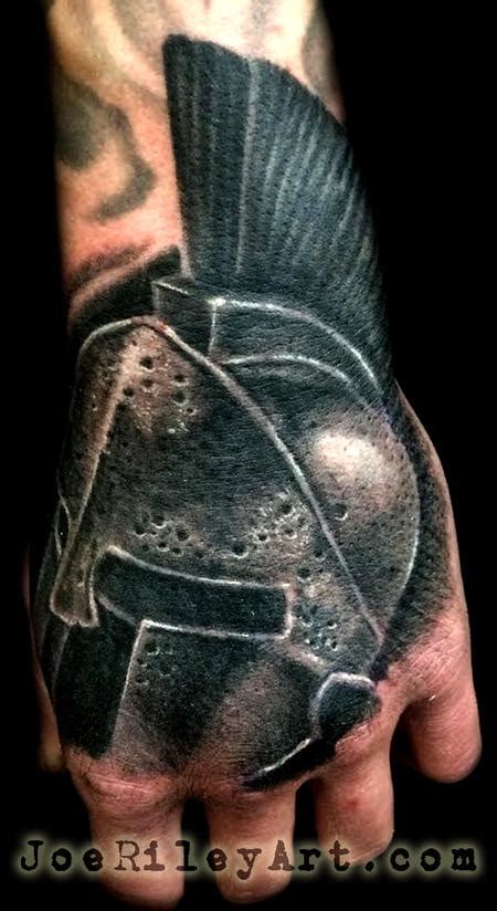 Spartan Helmet Tattoo by Joe Riley: TattooNOW