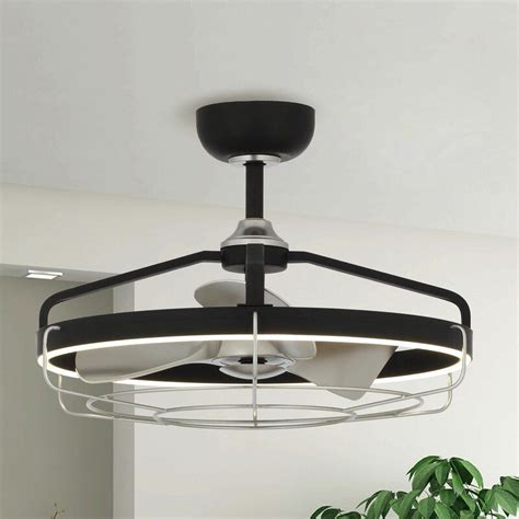 28'' Ceiling Fan with LED Lights | Ceiling fan, Caged ceiling fan, Ceiling fan with remote