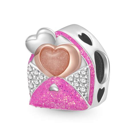 Gnoce Love Message Pink Glow-in-the-Dark Envelope Charm - Gnoce.com