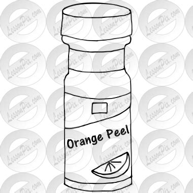 Orange Peel Outline for Classroom / Therapy Use - Great Orange Peel Clipart