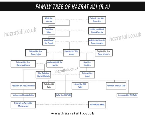 Hazrat Ali Family Tree - The Family Tree of Imam Ali (Graphical)