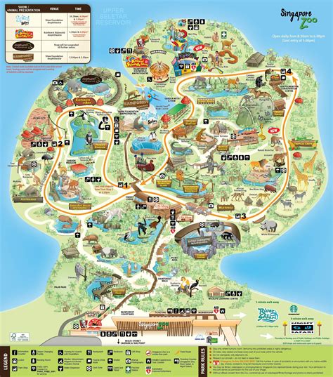 Singapore Zoo Map - Singapore Zoo | Wildlife Reserves Singapore | Singapore zoo, Zoo map, Zoo park