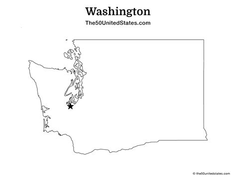 Free Printable State Map of Washington with Cities (Labeled) | The 50 United States: US State ...