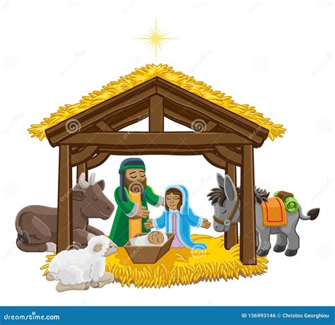 Nativity Stable Clipart Nativity clipart illustrations vectors