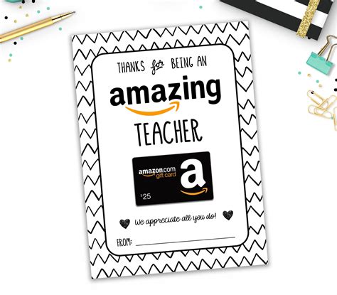 Amazon Gift Card Holder Teacher Appreciation Gift - Etsy