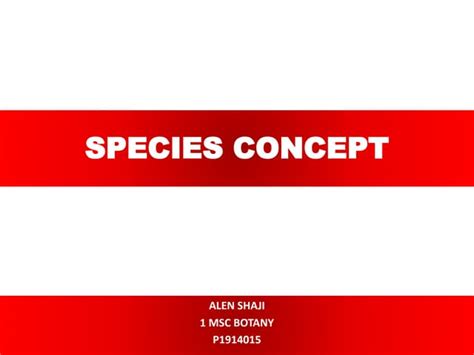 Species concept | PPT