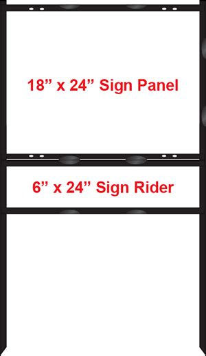 sign-accessories Realtor Signs 18 X 24 Black Angle Iron Bottom Rider Frame | Realtor signs, Real ...