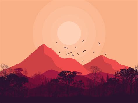 Mountain illustration by Sunny Singha on Dribbble