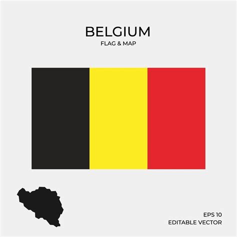 Belgium map and flag 2045982 Vector Art at Vecteezy