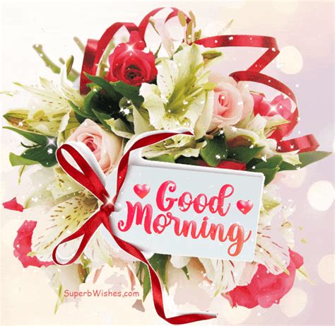 Gorgeous Good Morning Animated GIF With Roses | SuperbWishes.com